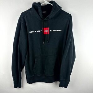The North Face Never Stop Exploring Hoodie Men's Small Black‎ Fleece Activewear